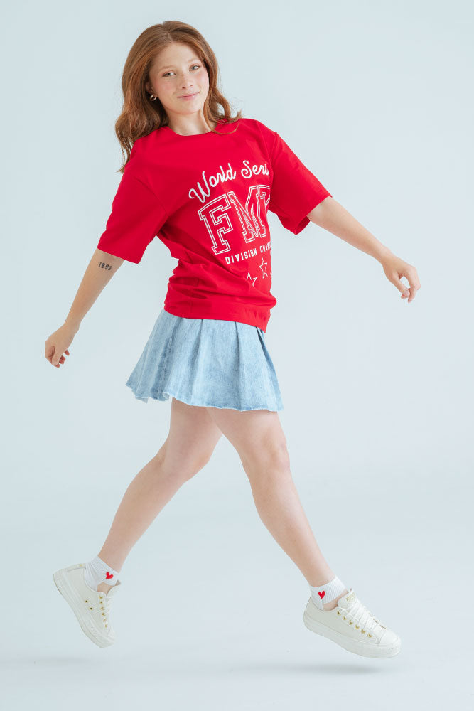 CAMISETA OVERSIZE ROJA