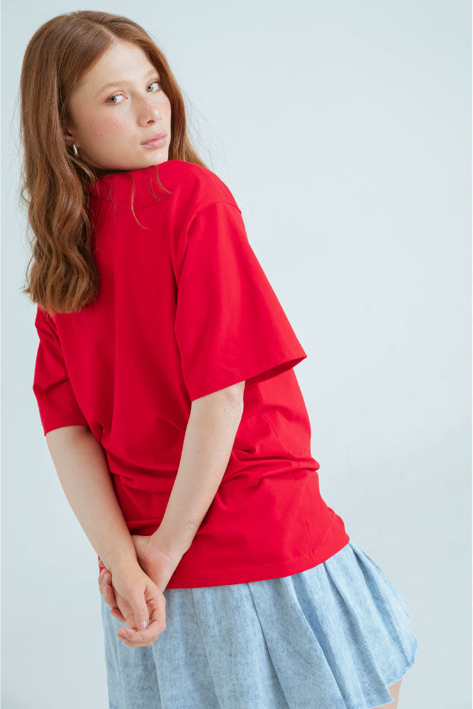CAMISETA OVERSIZE ROJA