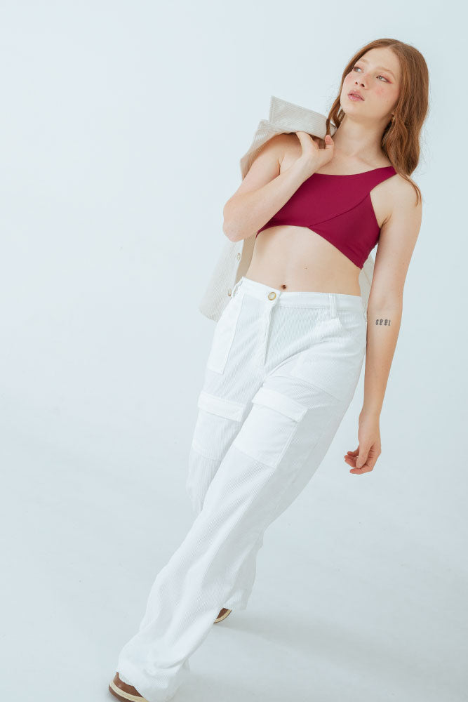 CROP TOP ASIMETRICO MACA