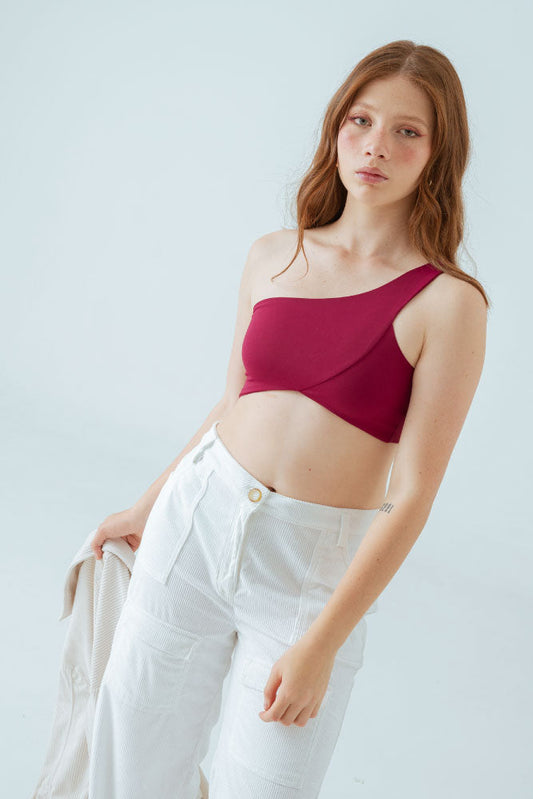 CROP TOP ASIMETRICO MACA