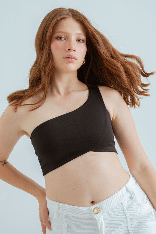 Crop Top Asimetrico Maca