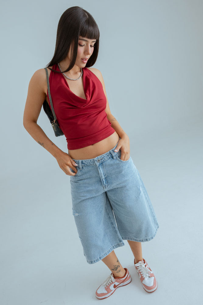 TOP DRAPEADO HALTER