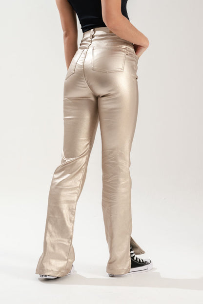 PANTALON STRAIGHT LEG LEATHER