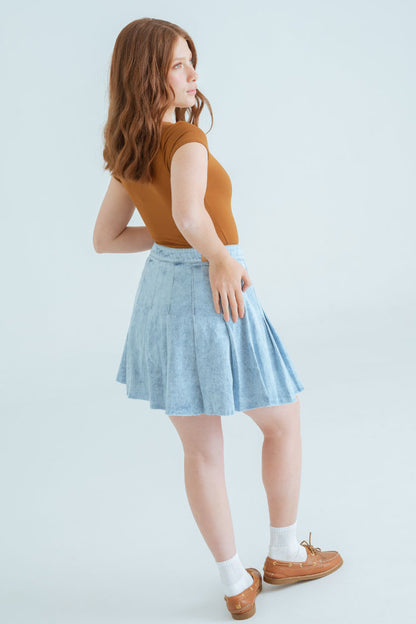FALDA DENIM TABLAS