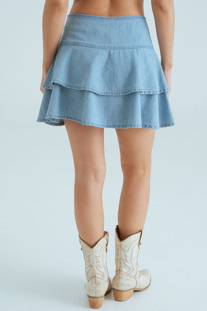 FALDA DENIM CAPAS