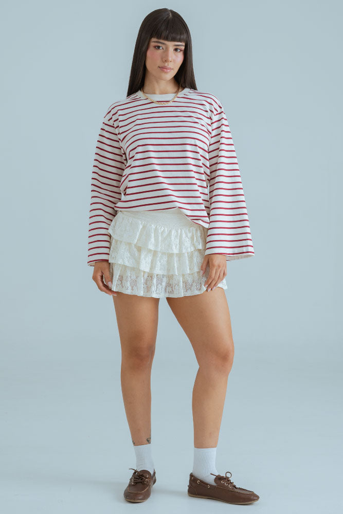 MINI FALDA BLONDA CAPAS