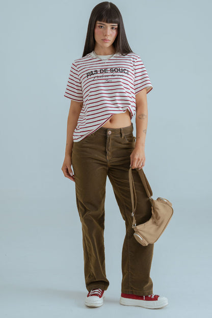 JEANS VELVET OLIVE