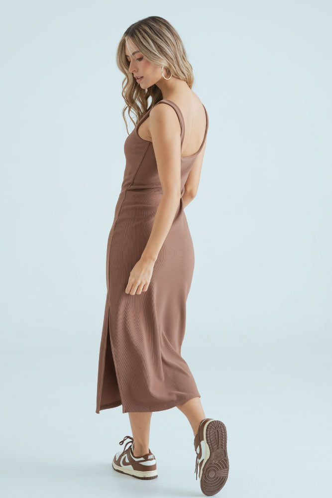 VESTIDO RIB MIDI